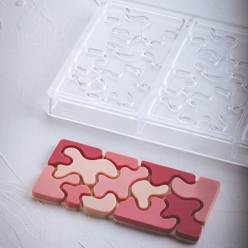 Pavoni 100g Camouflage Polycarbonate Chocolate Bar Mould by Fabrizio Fiorani